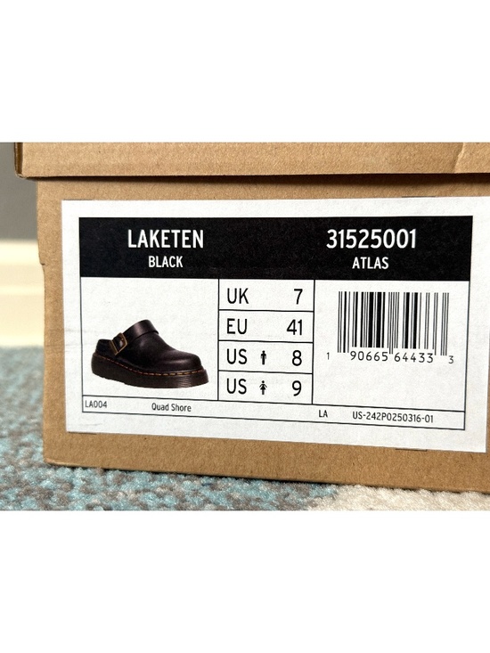 DR. Martens Laketen Atlas Slingback Platform Mules $150 Black Worn Once 31525001 - Picture 15 of 15